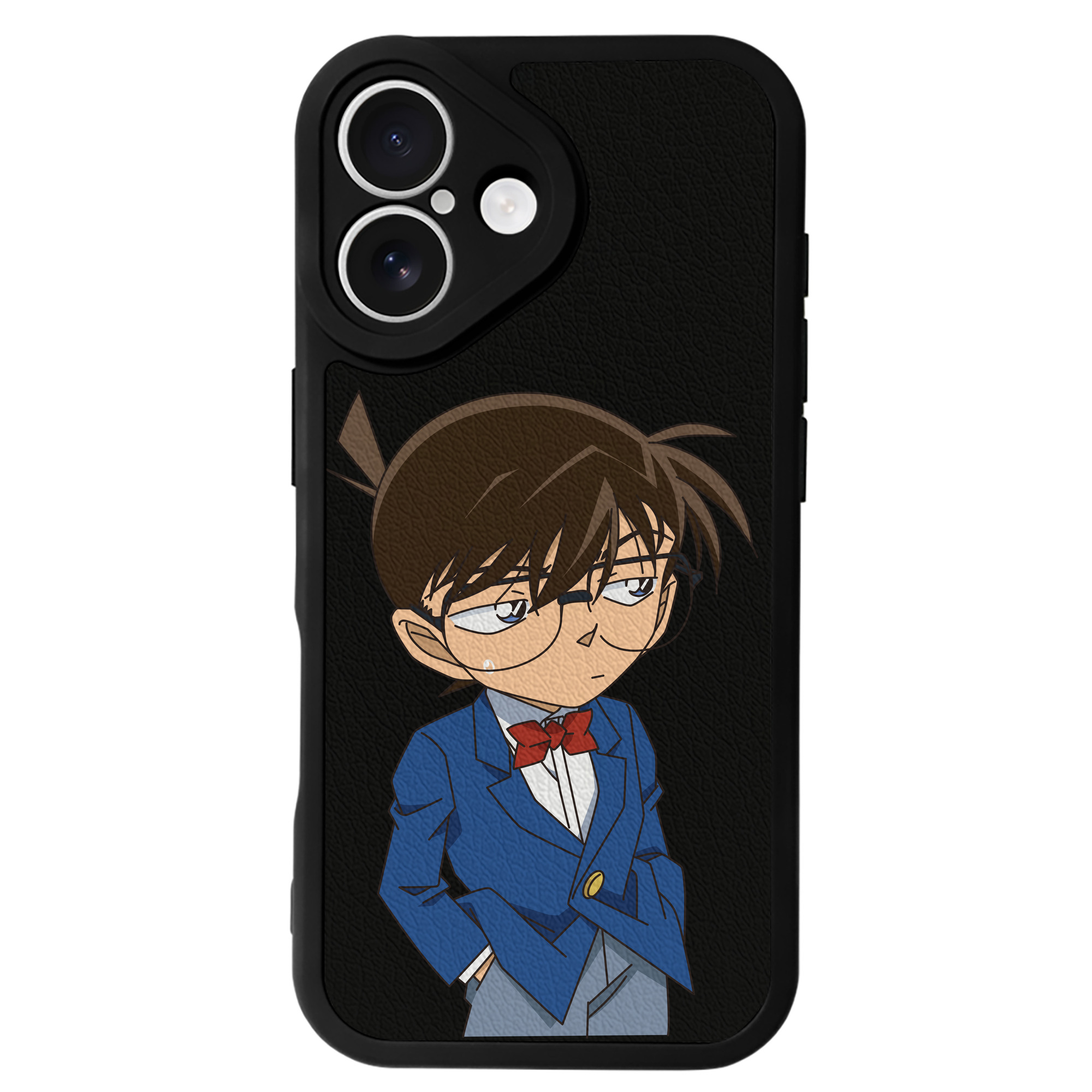 （画像用） 名探偵コナン 江戸川 コナン Detective Conan Conan Edogawa 【iPhone 16シリーズ対応】シリコンスマホケース（レザー調） 材質：シリコン